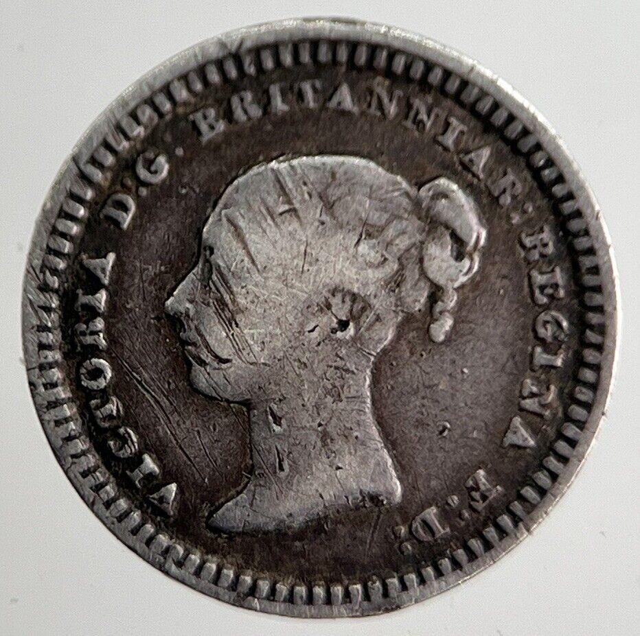 1843 Victoria 1-1/2 Three-Half-Pence Silver Coin | Fine Collectable Grade a8297