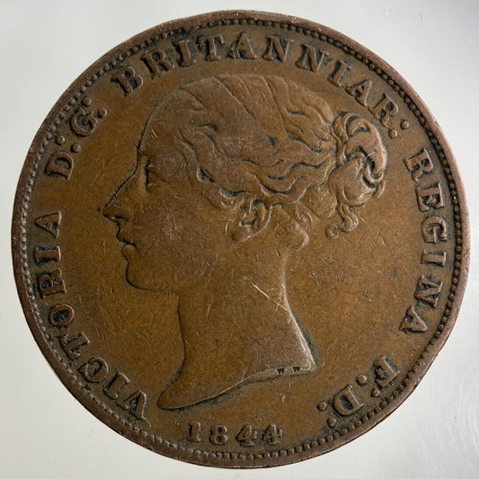 1844 Jersey 1/26th One Twenty Sixth Shilling Coin | Fine Collectable Grade