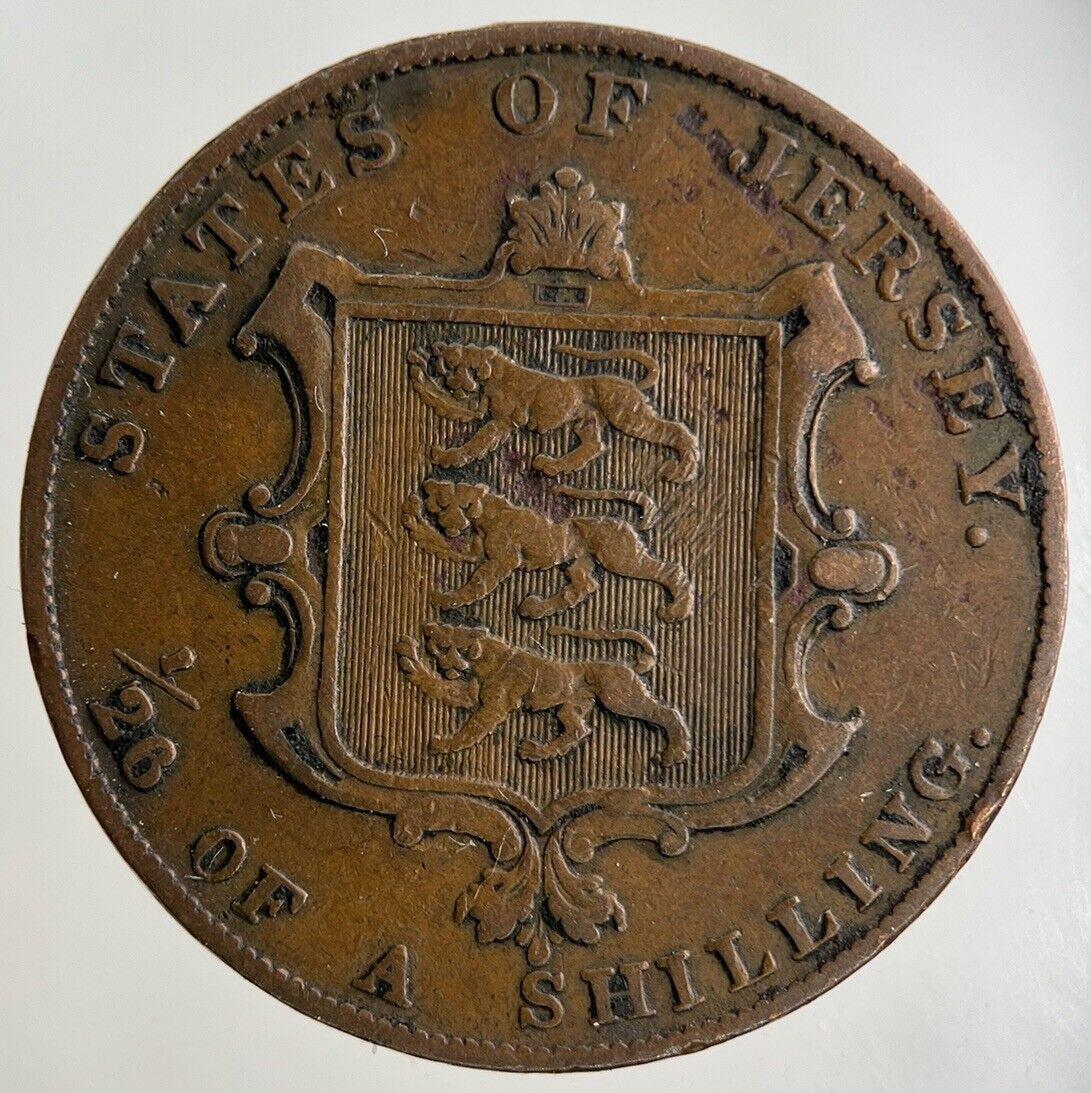 1844 Jersey 1/26th One Twenty Sixth Shilling Coin | Fine Collectable Grade