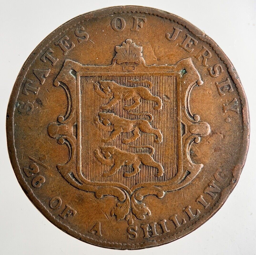 1844 Guernsey 1/26 Of A Shilling Coin | Fine Collectable Grade