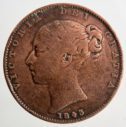 1843 Victoria Farthing Coin | Fine Collectable Grade