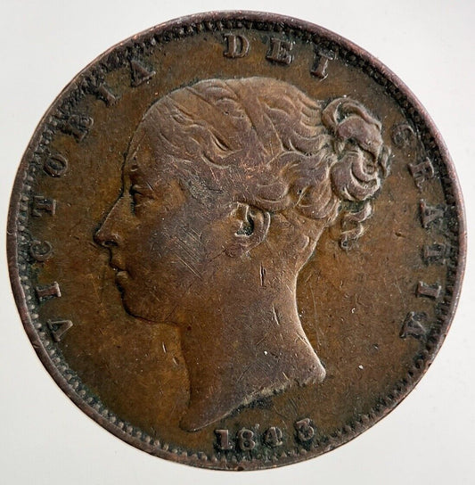 1843 Victoria Farthing Coin | Very High Grade