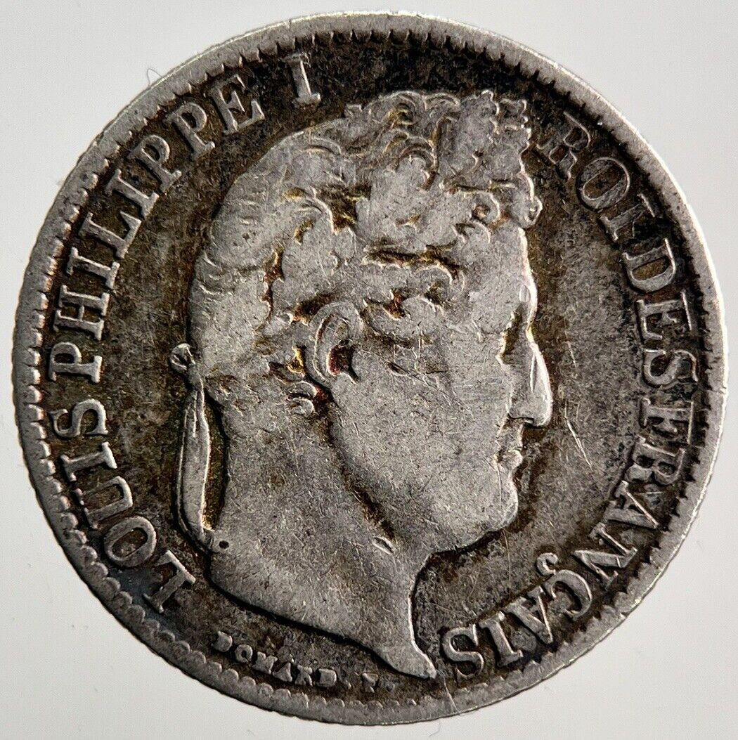 1844 France Half 1/2 Franc Silver Coin | Collectable Grade | a3634