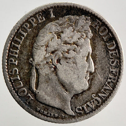1844 France Half 1/2 Franc Silver Coin | Collectable Grade | a3634