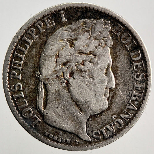 1844 France Half 1/2 Franc Silver Coin | Collectable Grade | a3634