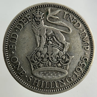 1935 George V Silver Shilling Coin | Fine Collectable Grade