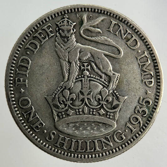 1935 George V Silver Shilling Coin | Fine Collectable Grade