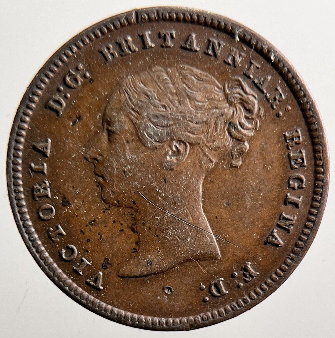 1844 Victoria Half Farthing Coin | Very High Grade | a3530