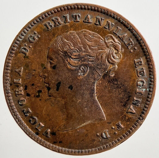 1844 Victoria Half-Farthing Coin | Fine Collectable Grade | a2153