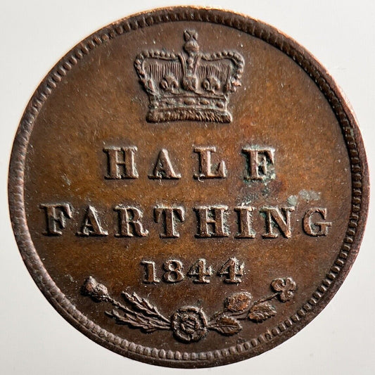 1844 Victoria Half Farthing Coin | Very High Grade | a3529