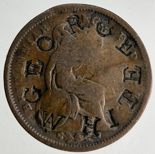 1844 Victoria One Third 1/3 Stamped Farthing Coin | Collectable Grade