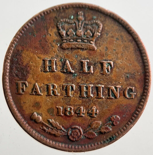1844 Victoria Half Farthing Coin | Fine Collectable Grade | a7603