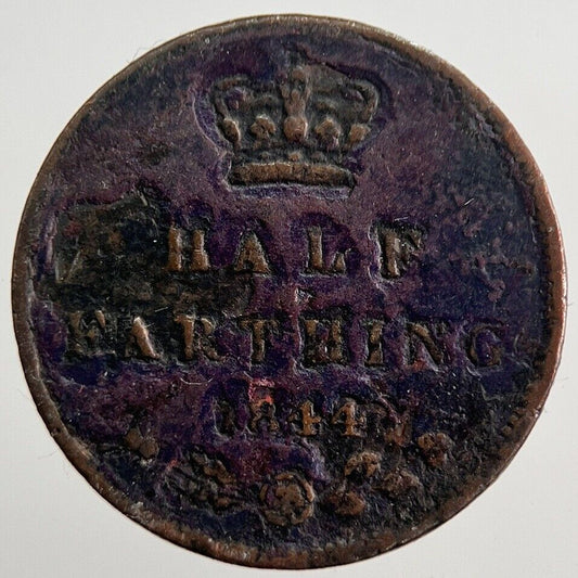 1844 Victoria Half-Farthing Coin | Collectable Grade | a2834
