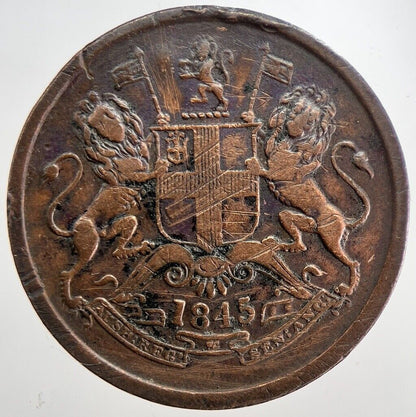 1845 East India Company Half Anna | Fine Collectable Grade | a6163