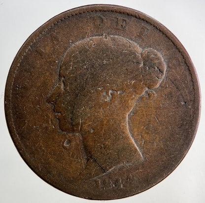 1844 Victoria Half-Penny Coin | Collectable Grade