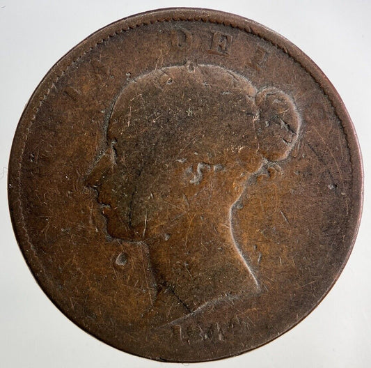 1844 Victoria Half-Penny Coin | Collectable Grade