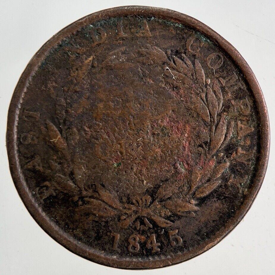 1845 East India Company Half Cent Coin | Collectable Grade