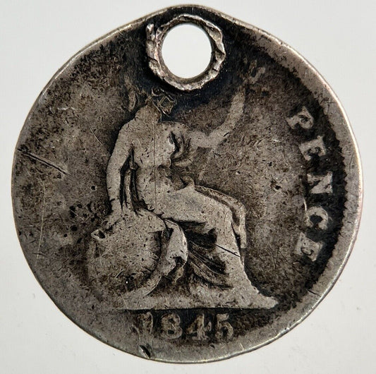 1845 Victoria Four-Pence Groat Silver Coin | Collectable Grade