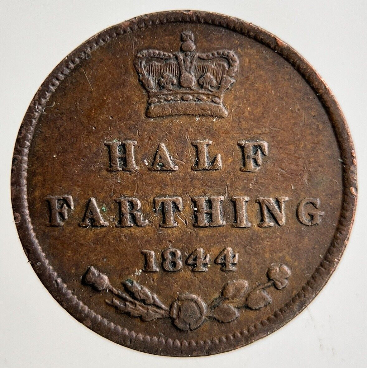 1844 Victoria Half-Farthing Coin | Fine Collectable Grade