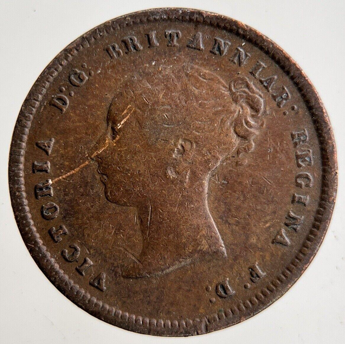 1844 Victoria Half-Farthing Coin | Fine Collectable Grade