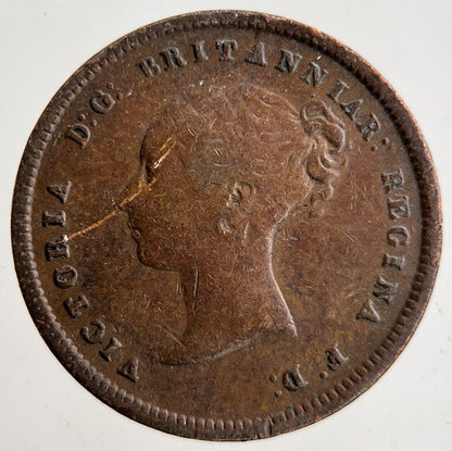 1844 Victoria Half-Farthing Coin | Fine Collectable Grade