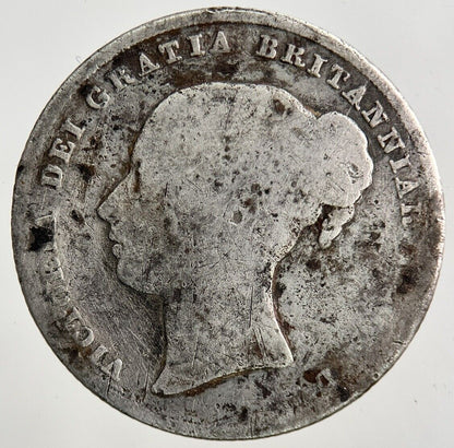 1845 Victoria Shilling Silver Coin | Fair Grade