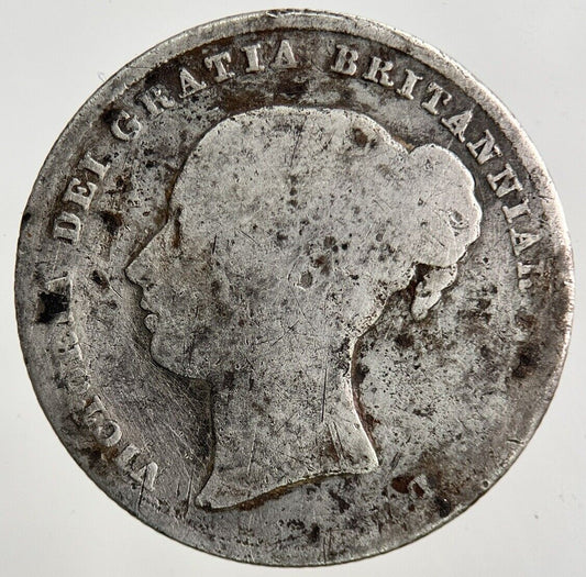 1845 Victoria Shilling Silver Coin | Fair Grade
