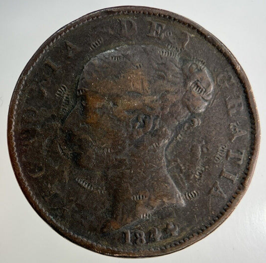 1844 Victoria Half-Penny Coin | Collectable Grade