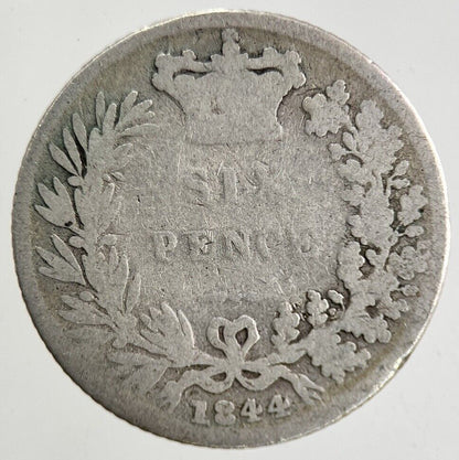 1844 Victoria Sixpence Silver Coin | Collectable Grade