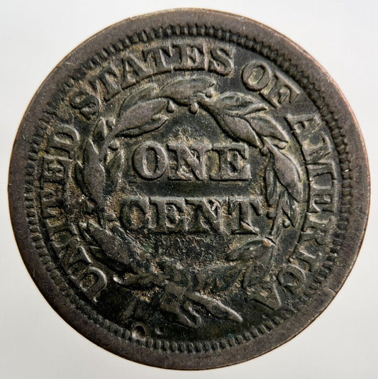 1847 US USA Braided Hair Large 1 One Cent Coin | Fine Collectable Grade | a1501