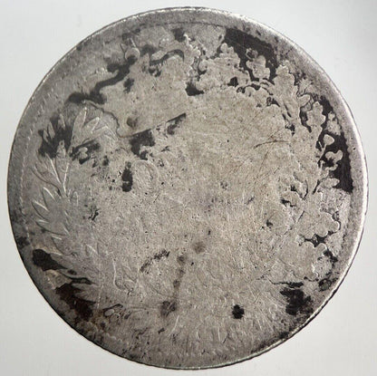 1846 Victoria Shilling Silver Coin | Worn Grade | a5839