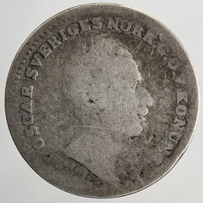 1848 Sweden 1/16 Riksdaler Silver Coin | Collectable Grade | a6710