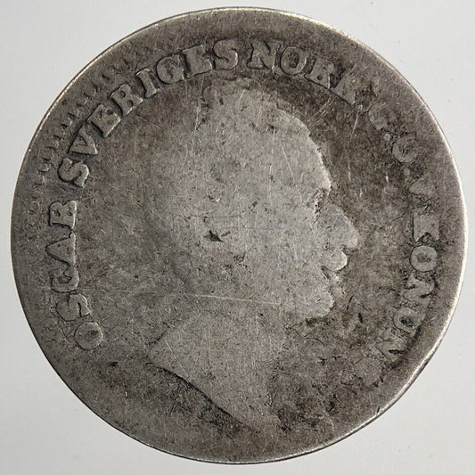 1848 Sweden 1/16 Riksdaler Silver Coin | Collectable Grade | a6710