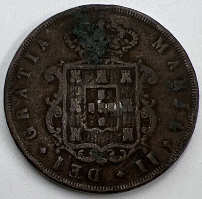 1847 Portugal Maria II 20 Reis Coin | Collectable Grade | a690