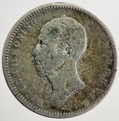1849 Netherlands 25 Cents Silver Coin | Collectable Grade | a8381