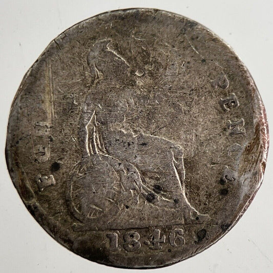 1846 Victoria Four-Pence Groat Silver Coin | Fair Grade | a8885