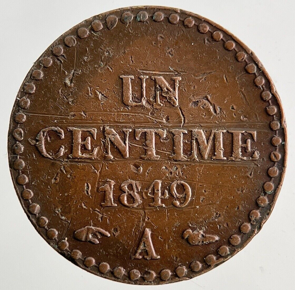 1849 France Un 1 Centime Coin | Collectable Grade