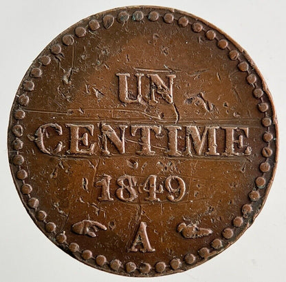 1849 France Un 1 Centime Coin | Collectable Grade