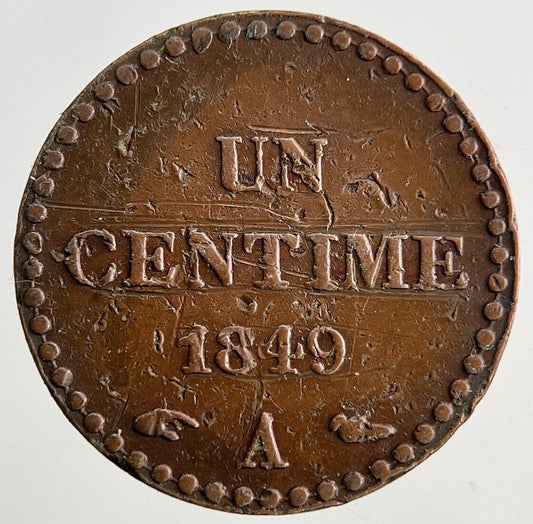 1849 France Un 1 Centime Coin | Collectable Grade