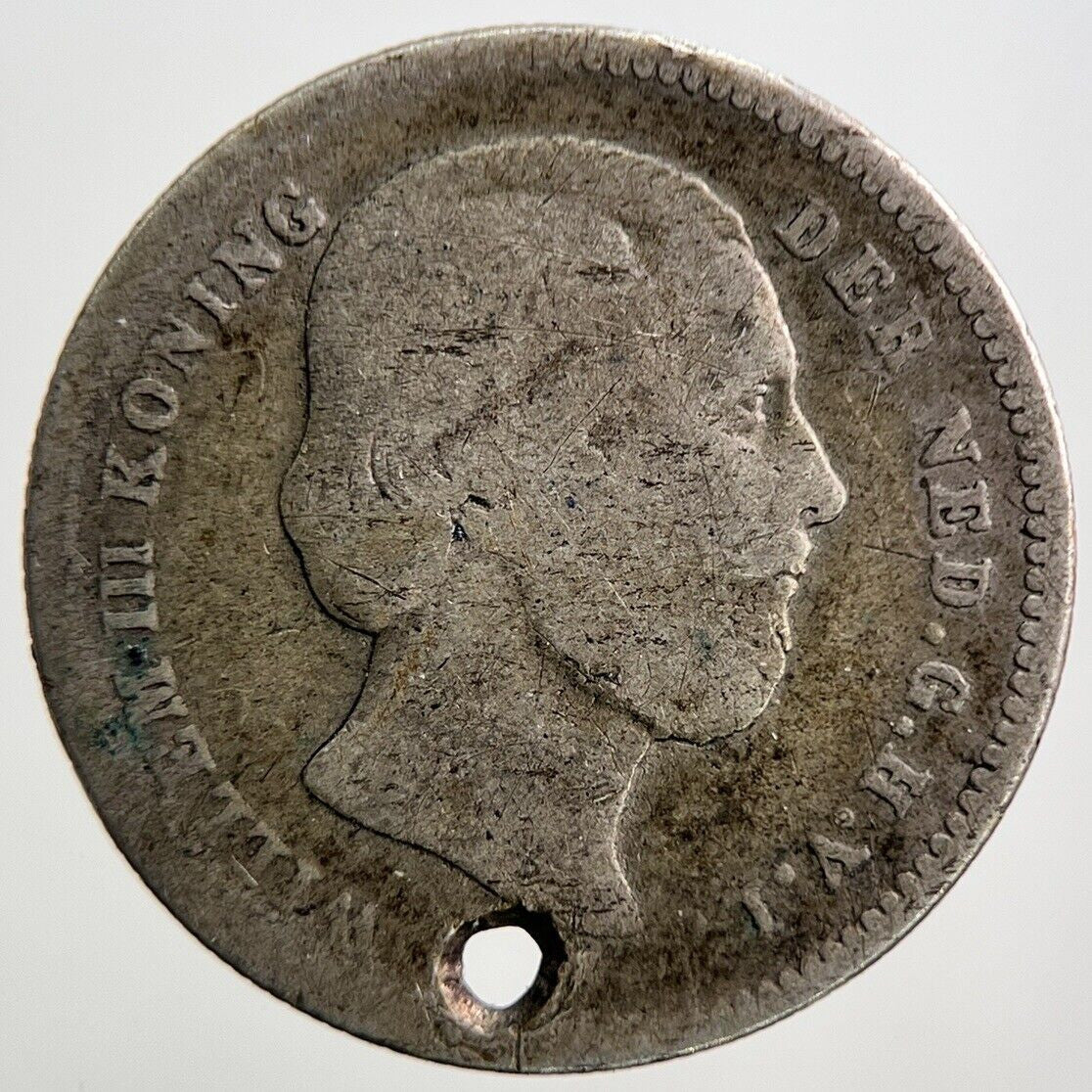 1849 Netherlands 25 Cents Silver Coin | Collectable Grade