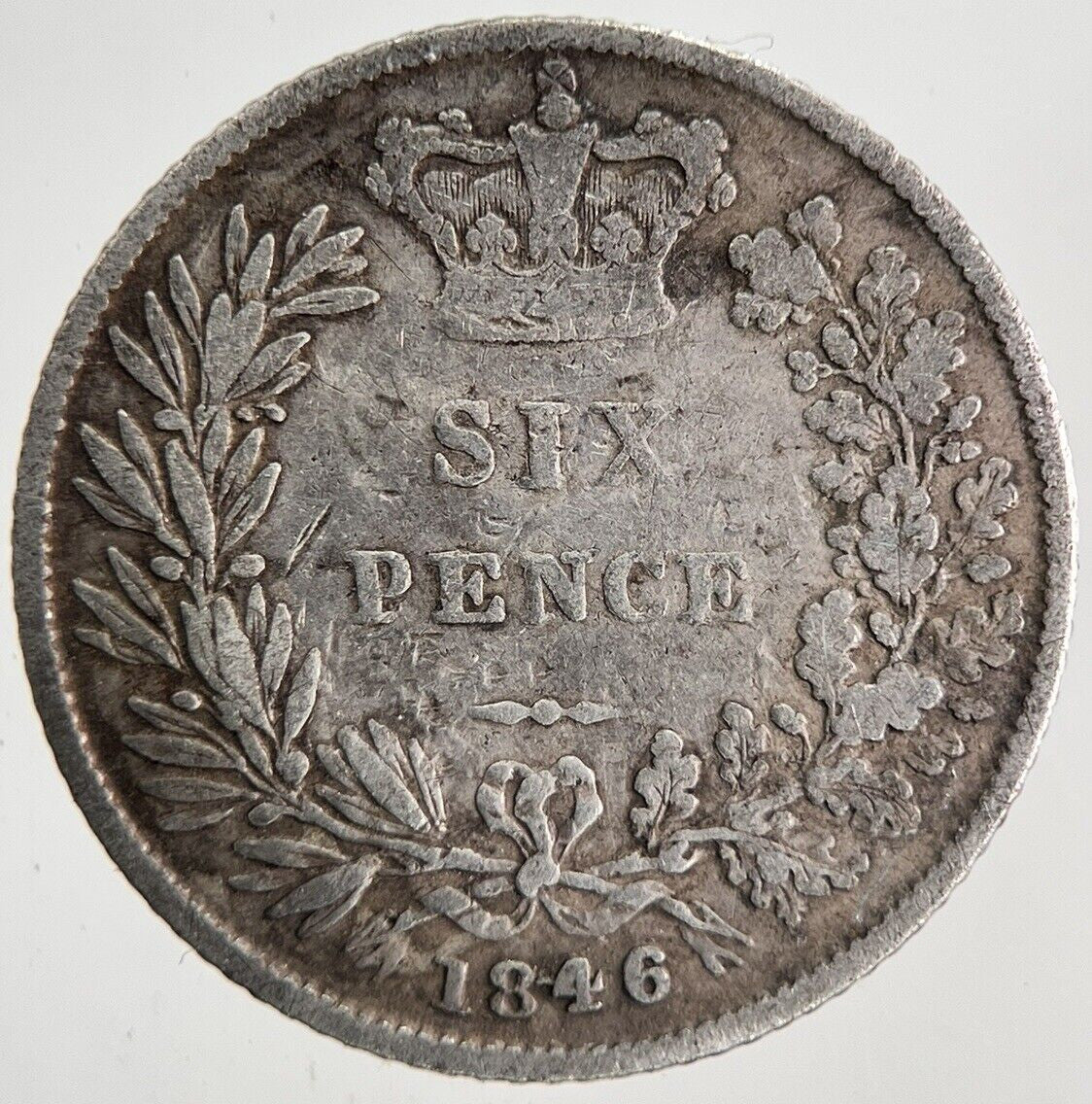 1846 Victoria Sixpence Silver Coin | Fine Collectable Grade | a6847