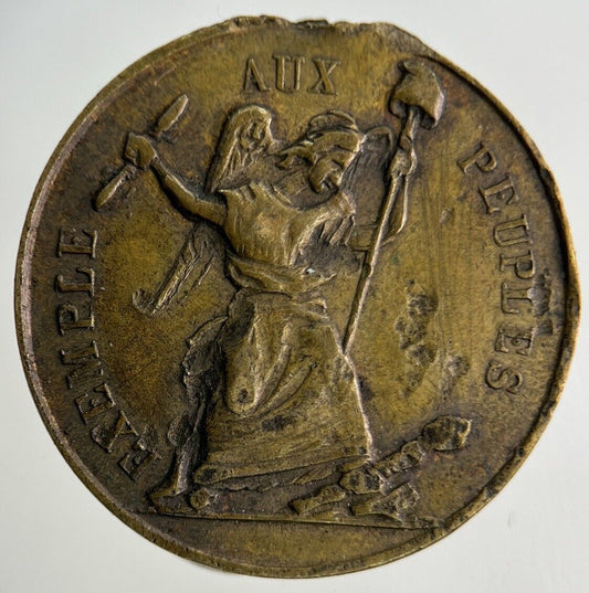 1848 France Exemple Aux Peuples Medal Token Coin | Very High Grade