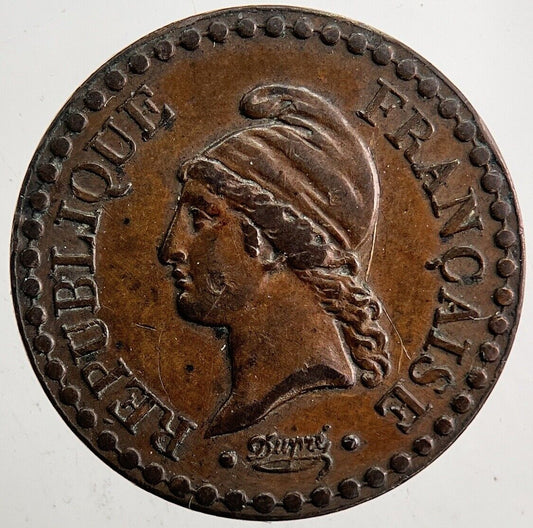 1848 France 1 Un Cent Centime Coin | Very Fine Grade | a5447