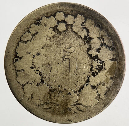 1850 Switzerland Swiss 5 Rappen Silver Coin | Collectable Grade