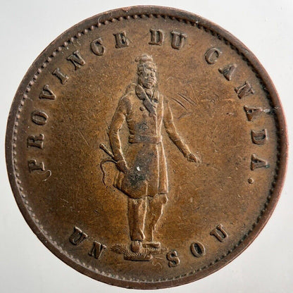 1852 Canada Quebec Bank Half-Penny Token Coin | Very High Grade