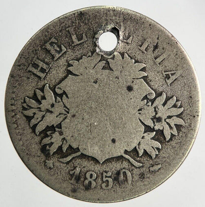 1850 Switzerland Swiss 20 Rappen Silver Coin | Collectable Grade