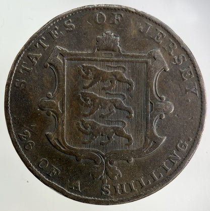 1851 Jersey 1/26th One Twenty Sixth Shilling Coin | Fine Collectable Grade
