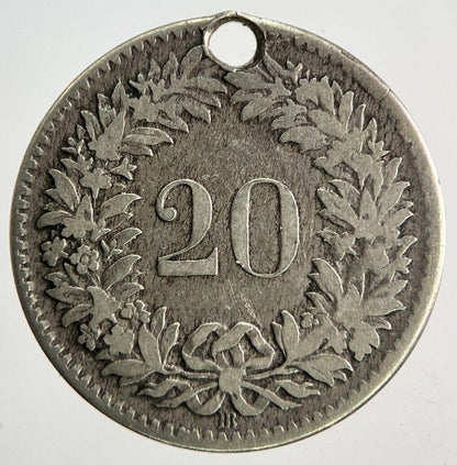 1850 Switzerland Swiss 20 Rappen Silver Coin | Collectable Grade