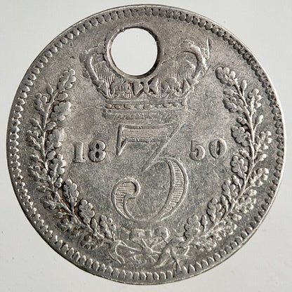 1850 Victoria Threepence Silver Coin | Fine Collectable Grade
