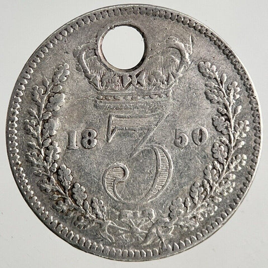 1850 Victoria Threepence Silver Coin | Fine Collectable Grade